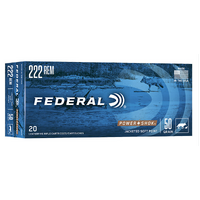 FEDERAL 222 REM 50GR SP POWER-SHOK 20PK