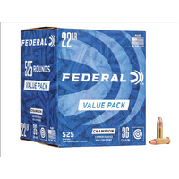 Federal Champion 22LR 36gr HP HV 1260fps 525pk