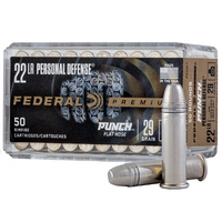 Federal Personal Defense 22LR 29gr Punch Flat Nose 1080 FPS
