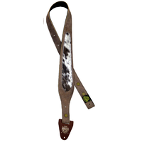 60MM Tapered Genuine Leather Cowhide Inlay Gun Sling in Vintage