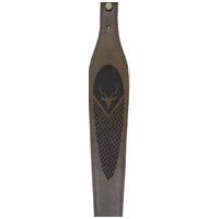 Tapered, Suede Backed and Stitched Boot Leather Sling 60mm - Laser Etched Deer