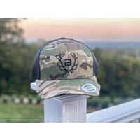 Badlands Branded Retro Trucker Multicam Cap Green Camo OSFM