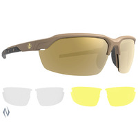 Leupold Sunglasses Tracer Shadow Tan Bronze Mirror in Yellow & Clear Lenses