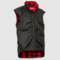 Red Check Wool Lined Province Vest