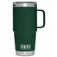 YETI  Rambler 20 oz Travel Mug Black Forest Green