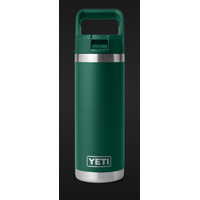 YETI  Rambler 18 oz C Straw Bottle Black Forest Green