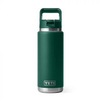 YETI  Rambler 26 oz C Straw Bottle Black Forest Green