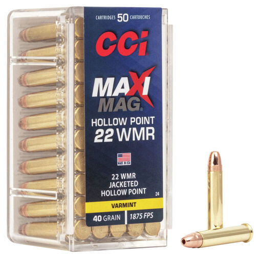 CCI 22WMR Maxi Mag 40gr JHP 1875fps (50PK)