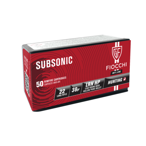 Fiocchi .22LR Subsonic LRN HP 38gr 1017fps