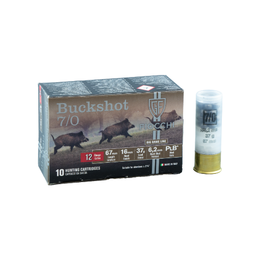 FIOCCHI 12G BUCKSHOT SSSG 37GM 26 PELLET 6.2MM 10 PKT
