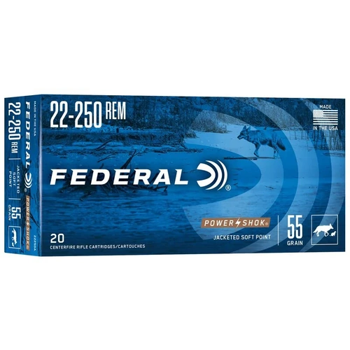 Federal Power-Shok .22-250 REM 55gr Jacketed Soft Point