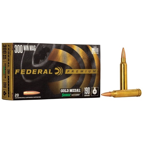 Federal Gold Medal 300 Winchester Magnum 190gr Sierra MatchKing
