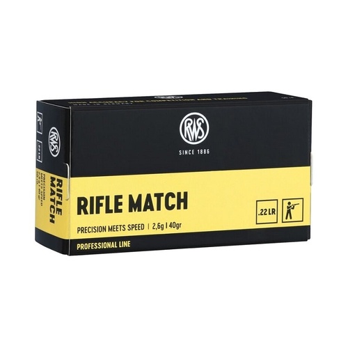 RWS 22LR Rifle Match 40gr LRN 50 Pack
