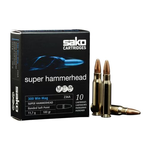 SAKO 300WIN 180GR SUPER HAMMERHEAD 10PKT