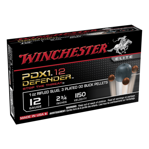 Winchester PDX1 Supreme Elite 12G 2-3/4" Slug/3xOO Buck (10PK)