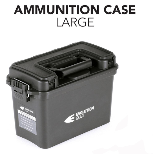 Evolution Large Ammunition Case WeatherproofAmmo Box/Dry Box in Black