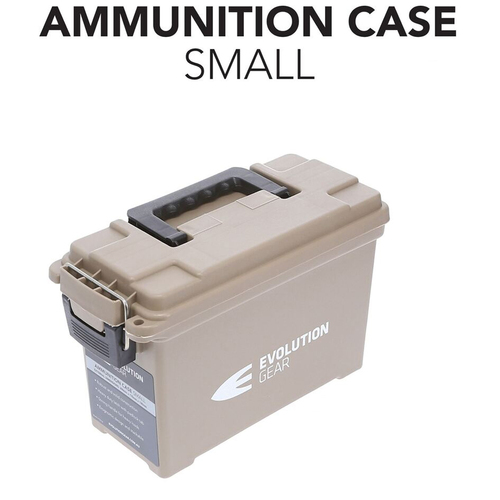 Evolution Small Ammunition Box Weatherproof Ammo Case/DryBox in  Desert Tan
