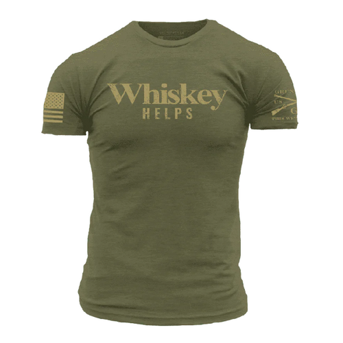 GRUNT STYLE Whiskey Helps - Military Green SzM