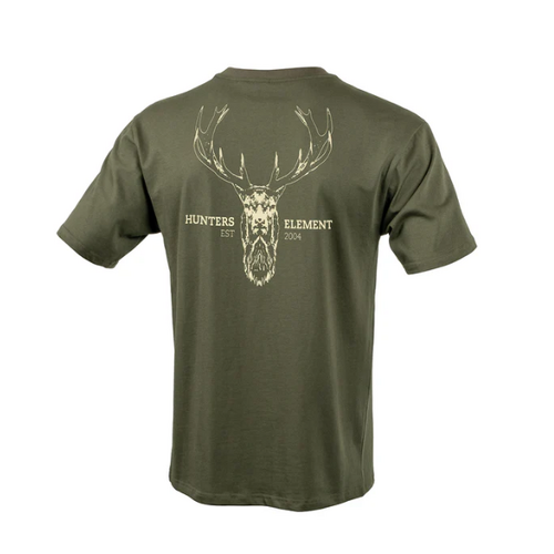 Hunters Element Alpha Stag Tee Forest Green Medium