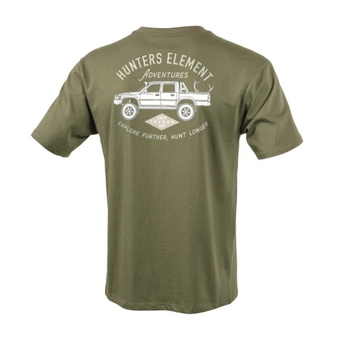 Hunters Element Lux Tee Khaki Size Medium