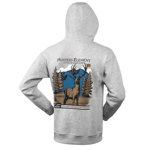 Hunters Element Monarch Hoodie Grey Marle SzM