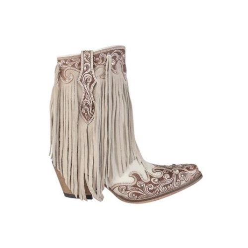 MYRA Hannah Canyon Fringed Hand-tooled Boots Sz6