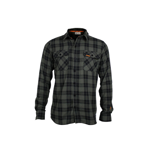 GO Casual Check Shirt- Mens OLIVE M