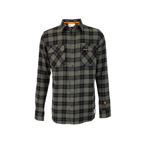 GO Casual Check Shirt- Mens olive XL