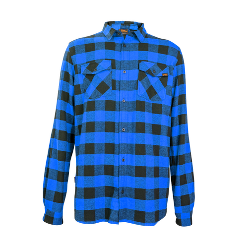 GO Casual Check Shirt- Mens Blue M