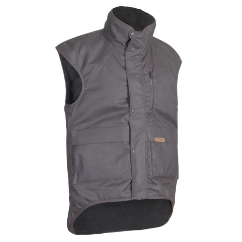 STYX MILL Oilskin Brown Multi Pocket Vest Medium