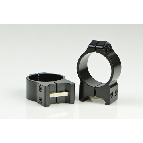 Warne 30MM PA Medium Gloss Steel Rings (Weaver)