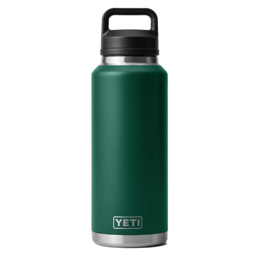 YETI  Rambler 46 oz Bottle Chug Black Forest Green